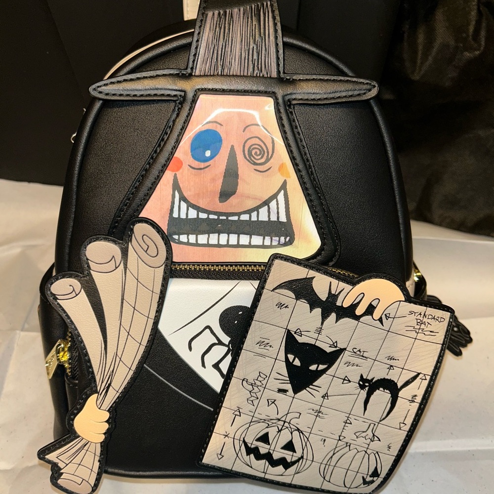 NWT Lenticular Mayor Nightmare before Christmas Loungefly- pull string spider